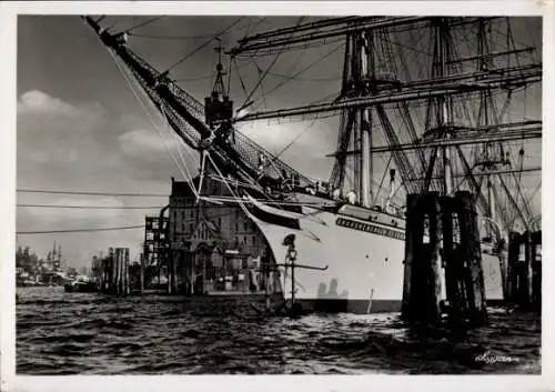 Ak Hamburg, Hafen, Segelschiff, Kaiser-Köft