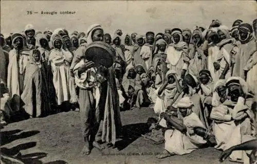 Ak Maghreb, Arabische Tracht, Blinder Mann