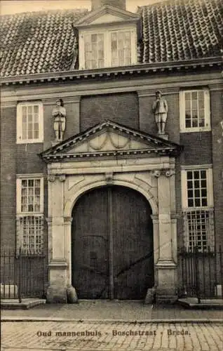 Ak Breda Nordbrabant Niederlande, Altes Männerhaus an der Boschstraat in Breda