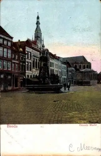Ak Breda Nordbrabant Niederlande,  Groote Markt