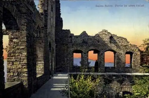 Ak Baden Baden am Schwarzwald, altes Schloss