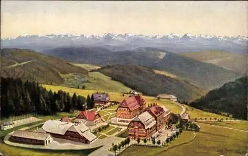 Künstler Ak Feldberg im Schwarzwald, Feldberger Hof