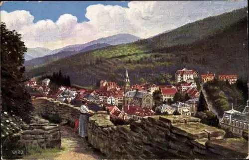 Künstler Ak Badenweiler im Schwarzwald, Panorama