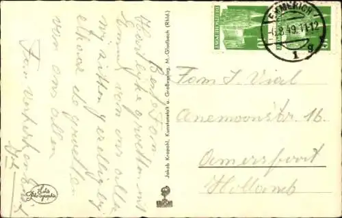 Ak Emmerich am Niederrhein, Teilansicht, Dampfer