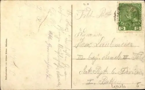 Ak Cheb Eger Reg. Karlsbad, Blick auf den Theaterplatz, Häuser