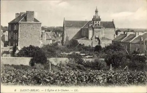 Ak Saint Briac sur Mer Ille et Vilaine, Kirche, Turm