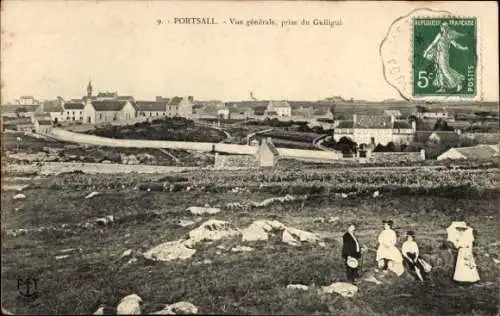CPA Portsall Finistère, Vue générale, prise du Guiligui