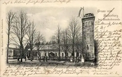 Ak Butterberg Bischofswerda in Sachsen, Historisches Gebäude, Waldrestaurant, Butterberg, Grusska