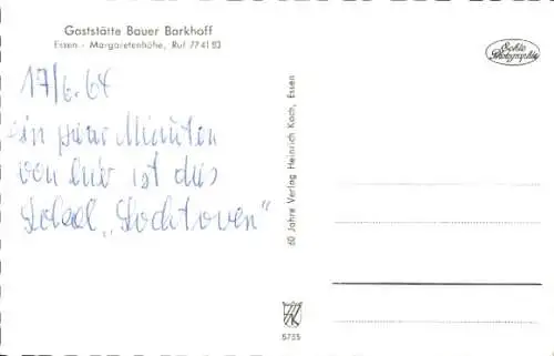 Ak Essen im Ruhrgebiet, Bauer Barkhoff an der Margaretenhöhe, Stern Pils, Pferdegespann