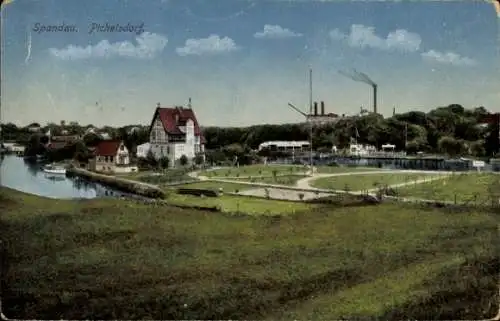Ak Berlin Spandau Wilhelmstadt Pichelsdorf, Teilansicht