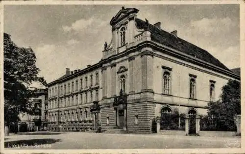 Ak Legnica Liegnitz Schlesien, Liegnitz Schule,  Architektur, nstil