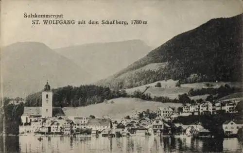 Ak Sankt Wolfgang Kienberg Steiermark, Panorama mit dem Schafberg