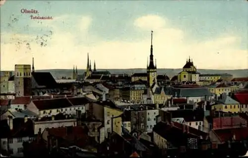 Ak Olomouc Olmütz Stadt, Gesamtansicht von   Architektur, Türme und Dächer