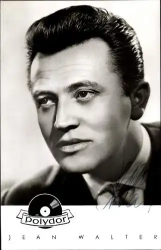 Ak Sänger Jean Walter, Portrait, Gelfrisur, Polydor Schallplatten