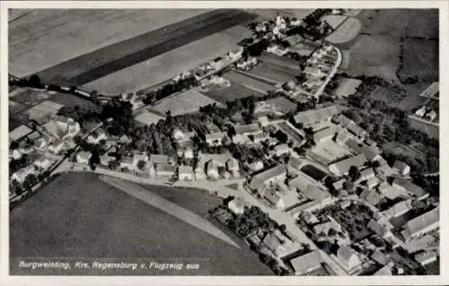 Ak Burgweinting Regensburg an der Donau Oberpfalz, Luftaufnahme