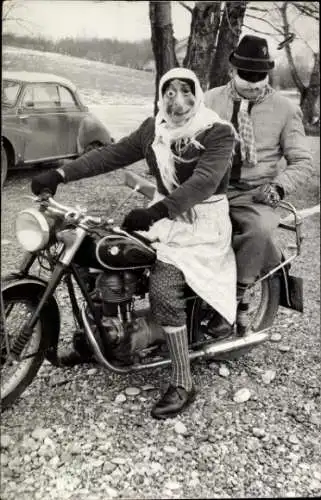 Foto Ak Motorrad, BMW, verkleidetes Paar