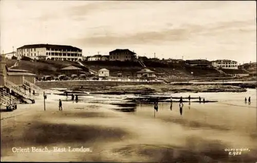Ak East London Südafrika, Orient Beach,  Strand, Wasser, Gebäude