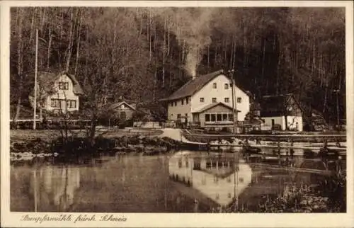 Ak Behringersmühle Gößweinstein in Oberfranken, Gasthaus Stempfermühle