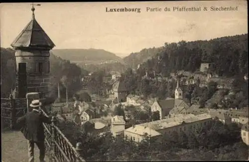 Ak Luxembourg Luxemburg, Fort Thüngen, Trois Gland, Drei Eicheln, Dräi Eechelen, Aussicht auf Pfa