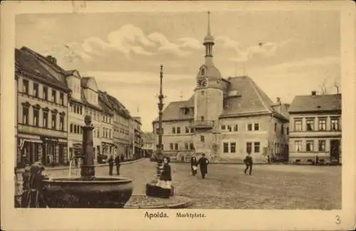 Ak Apolda in Thüringen, Marktplatz