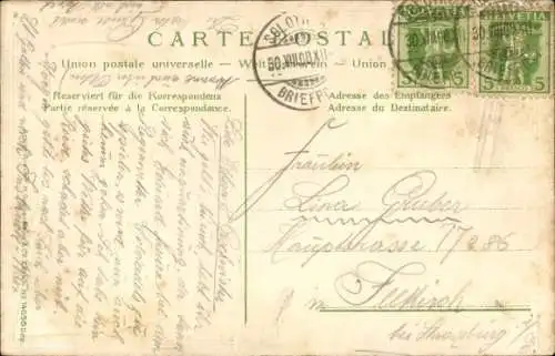 Präge Wappen Ak Solothurn Stadt Schweiz, Gesamtansicht