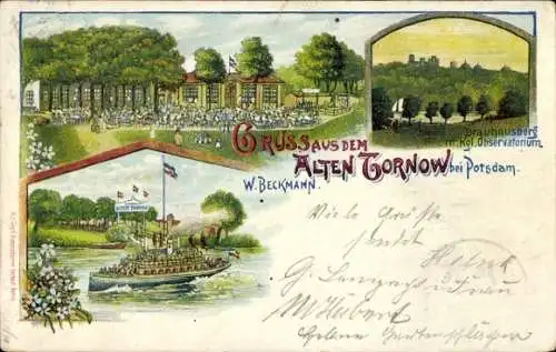 Litho Potsdam, Alter Tornow, Observatorium, Dampfer