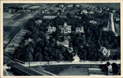 Ak Coswig in Sachsen, Luftaufnahme Heilstätte Lindenhof der LVA Sachsen 