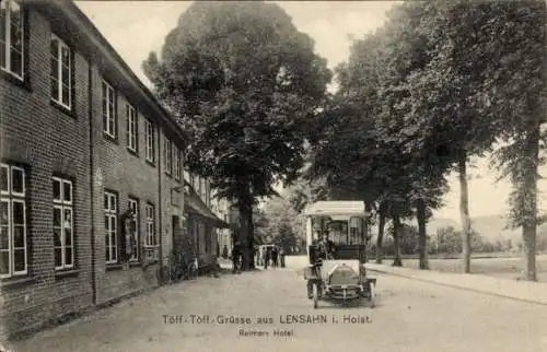 Ak Lensahn in Holstein, Reimers Hotel, Töff Töff Grüße, Automobil