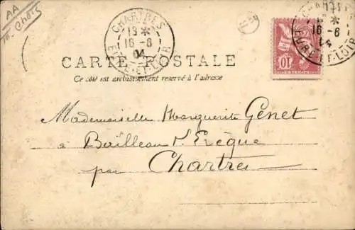 Ak Frau mit Katze, Portrait