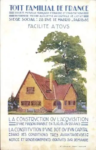 CPA Reklame, Toit Familial de France