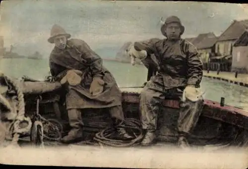 Ak Fischfang, Fischer, Boot, Seil