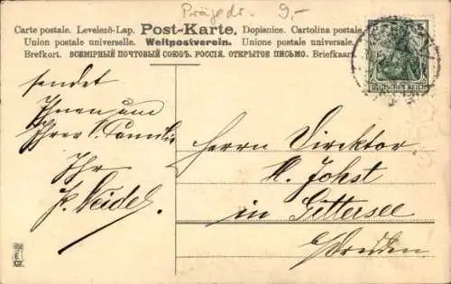 Präge Ak Glückwunsch Neujahr, Kinder, Hufeisen, Schwein, Glücksklee