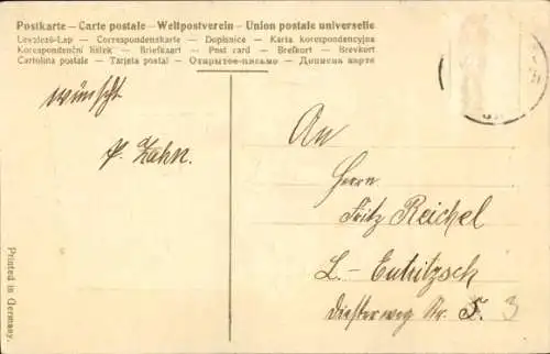 Präge Ak Glückwunsch Neujahr, Kinder, Truhe, Glücksklee