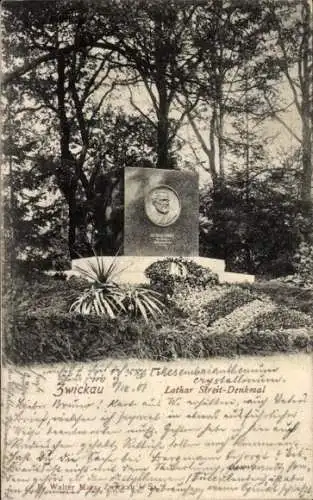 Ak Dresden Rähnitz,  Lothar Streit-Denkmal