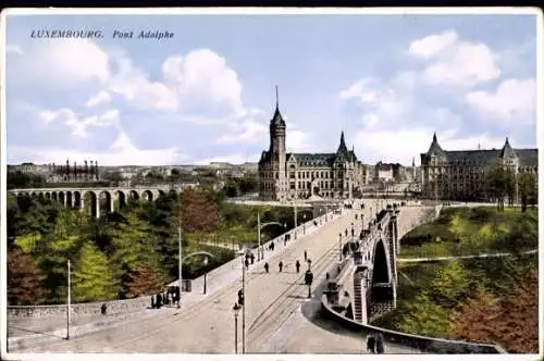 Ak Luxemburg Luxembourg, Pont Adolphe