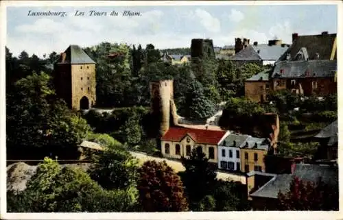 Ak Luxembourg Luxemburg, Tours du Rham
