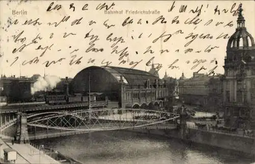 Ak Berlin Mitte, Bahnhof Friedrichstraße