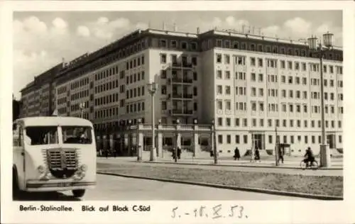 Ak Berlin Mitte, Stalinallee, Block C-Süd
