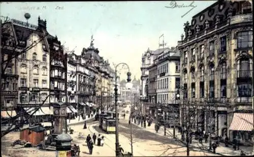 Ak Frankfurt am Main, Zeil, Tram