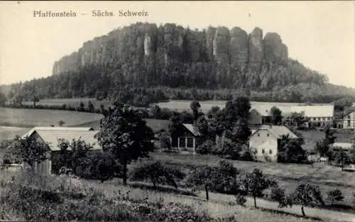 Ak Königstein an der Elbe Sächsische Schweiz, Pfaffenstein