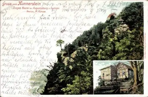 Ak Augustusburg im Erzgebirge, Kunnerstein, Bilder von  Erzgebirge, Aussichtspunkt, Gebäude, N...