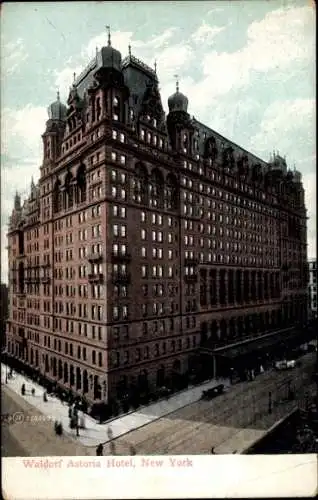 Ak New York City USA, Waldorf Astoria Hotel, große Gebäude,  Architektur