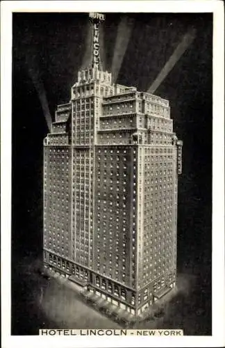 Ak New York City USA, Hotel Lincoln