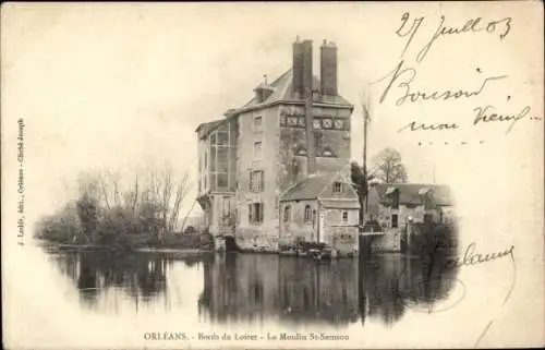 Ak Orléans Loiret, Mühle St-Samson