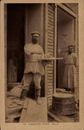 Ak Russische Typen, Maurer