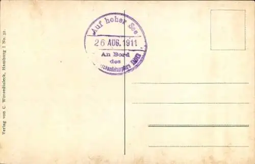 Ak Turbinenschnelldampfer Kaiser, HAPAG Seebäderdienst