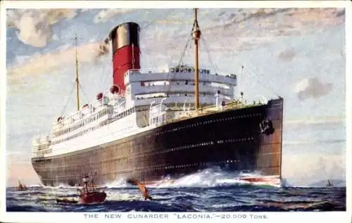 Künstler Ak Cunard Line, RMS Laconia