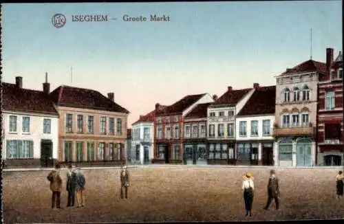 Ak Izegem Iseghem Westflandern, Groote Markt