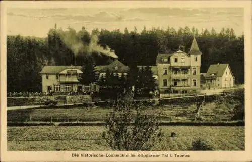 Ak Köppern Friedrichsdorf im Taunus, Bahnhof Saalburg, Lochmühle