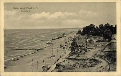 Ak Niechorze Ostseebad Horst Pommern,  Badestrand